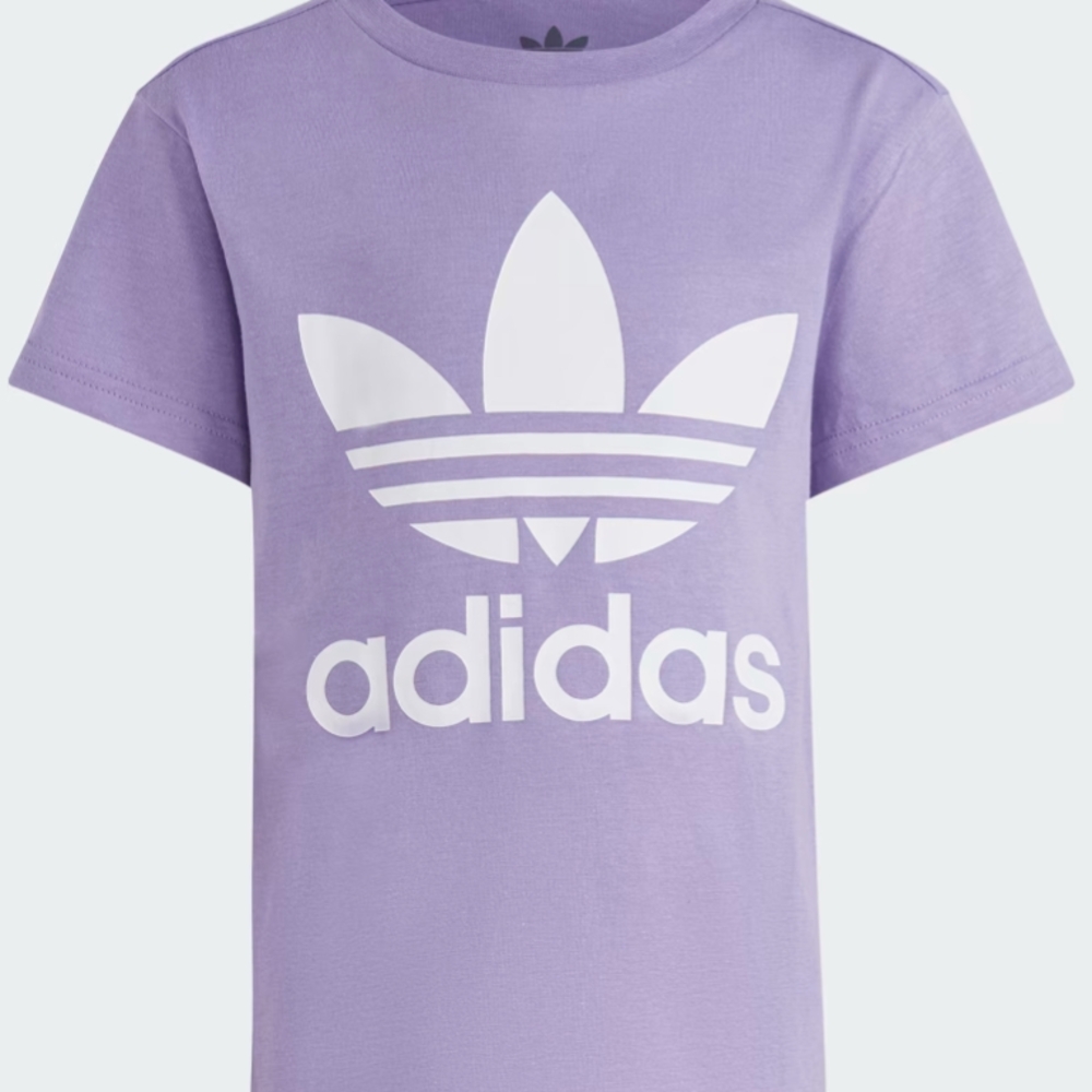 Adidas Purple Short Sleeve Tee with Iconic Branding
